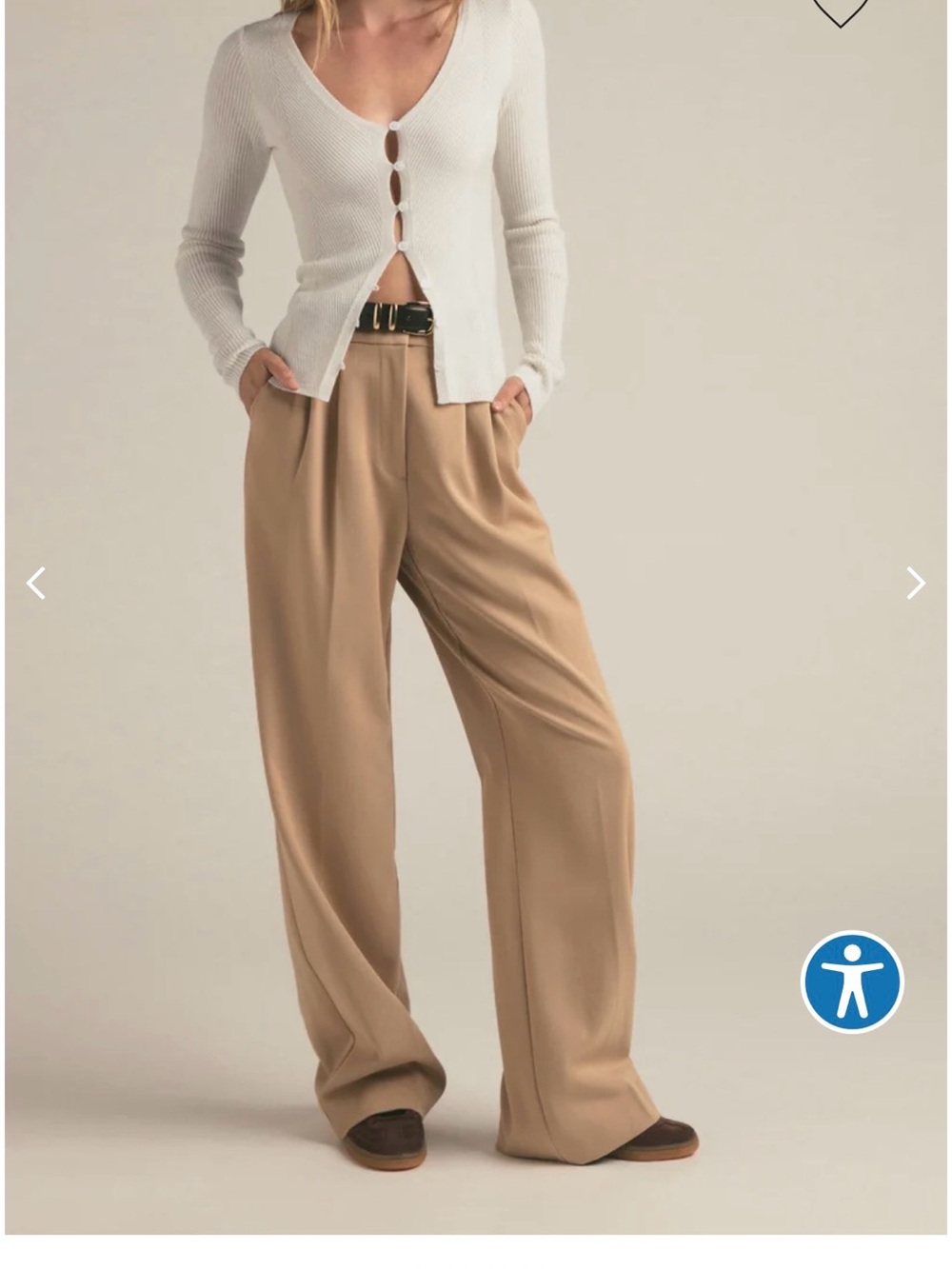 Favorite Daughter Wide Leg High-Waist Trousers in Camel